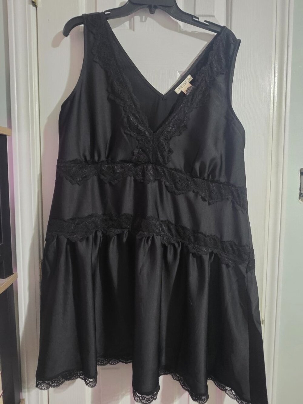 Festi Lace Detail Mini Dress